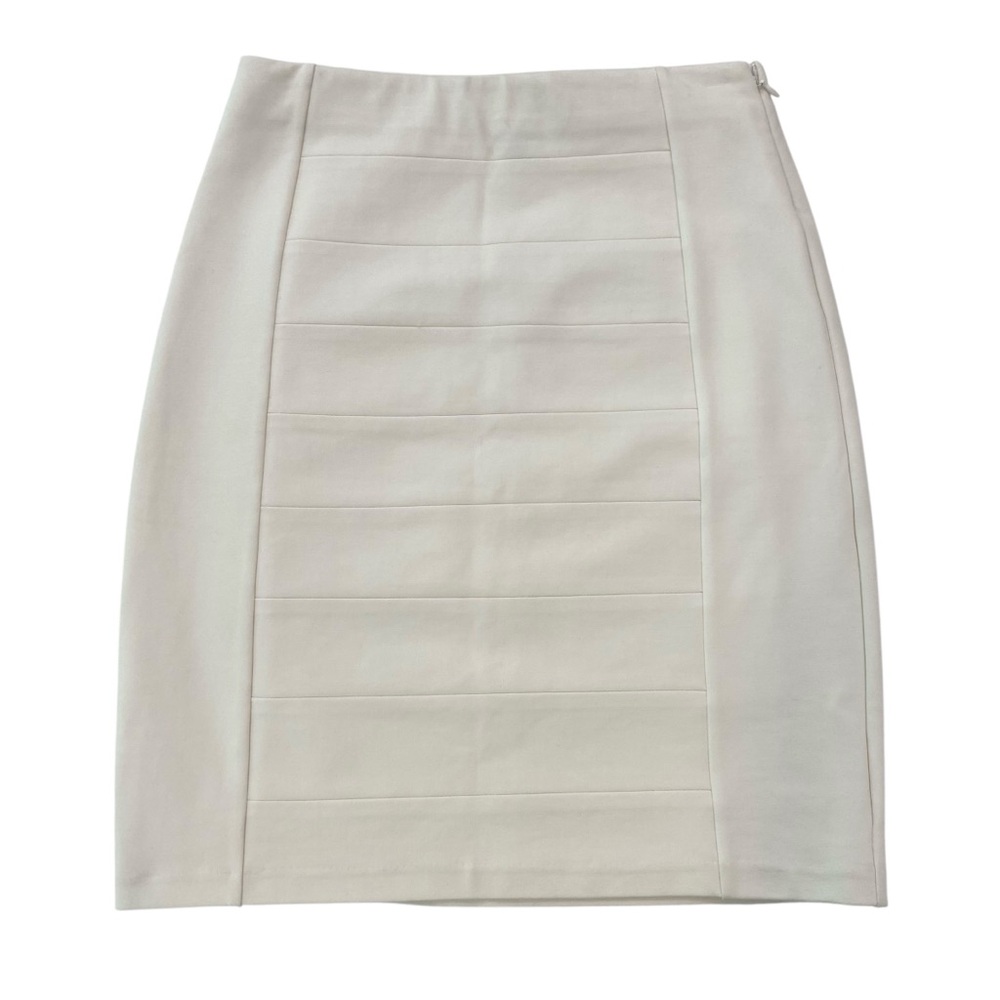 White House BlackMarket WHBM pencil skirt white shaping bandage stretch material